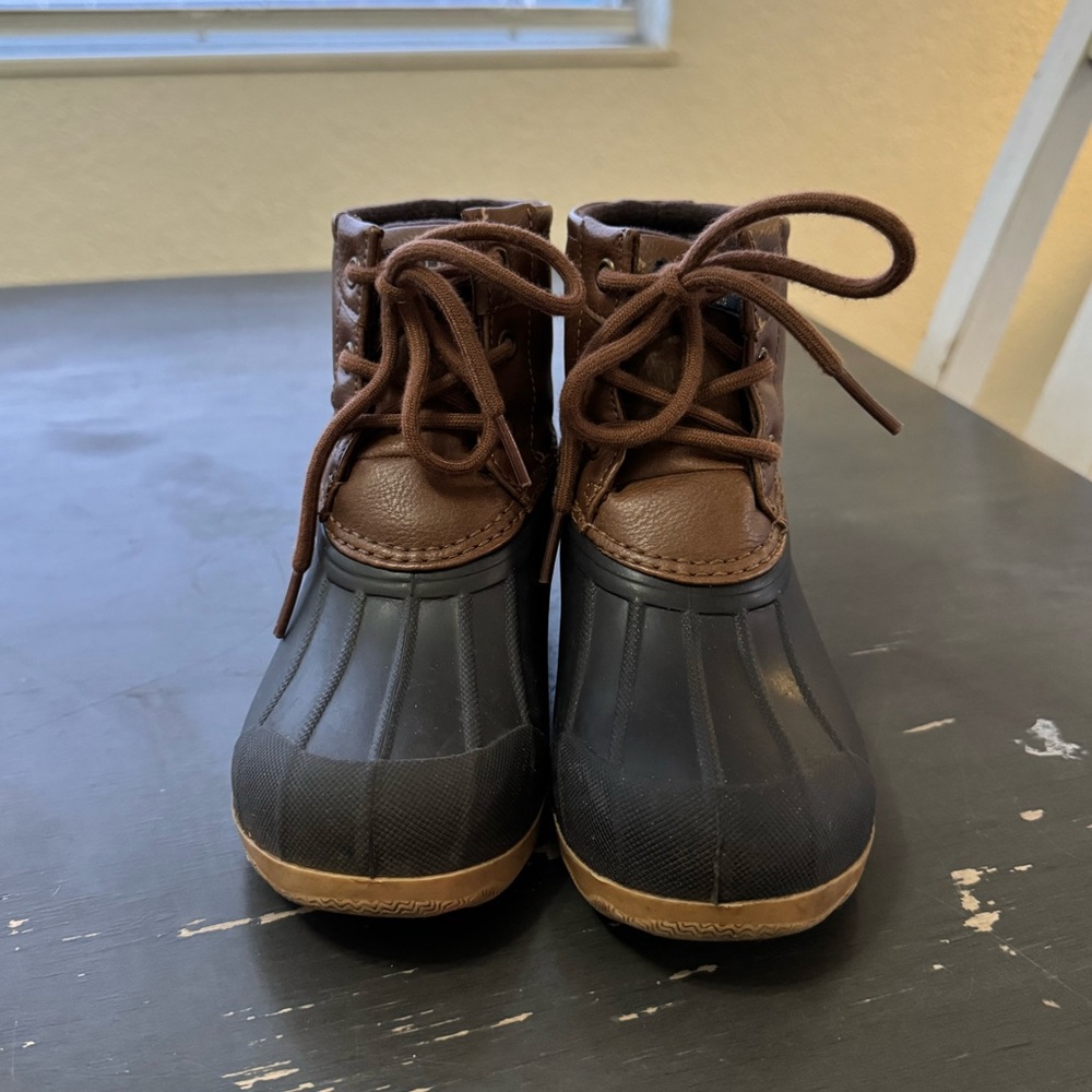 Sperry - Water Resistant Duck Boots Brown & Black - Size 11 Toddler